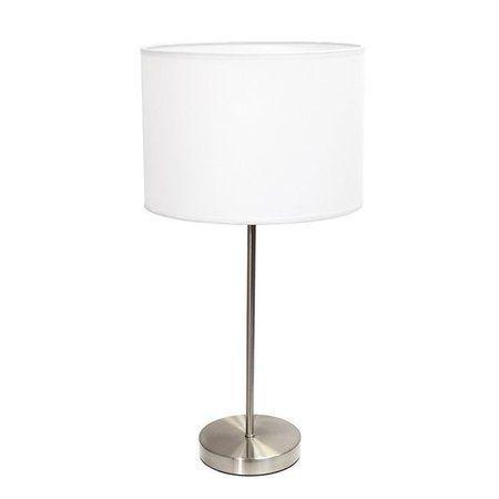 SUPERSHINE 22 in.Stick Lamp with Drum Shade; White SU964846